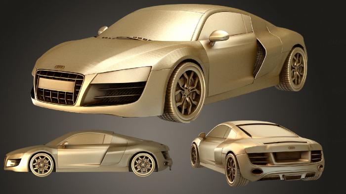 نموذج ثلاثي الأبعاد لآلة CNC السيارات والنقل أودي R8 3D